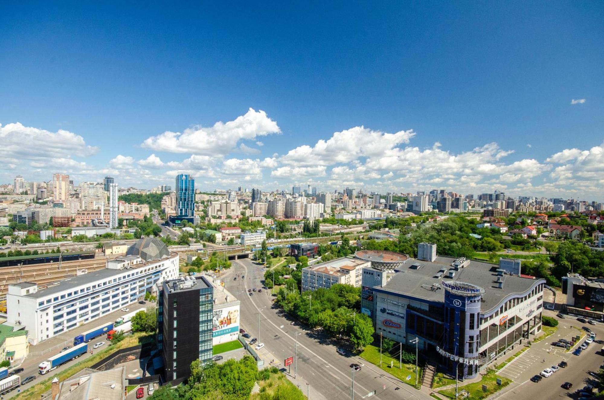 Petrovdom 205-206 Panoramic City View Apartments At Rc Kvartet, Central Railway Station Kyiv Exterior foto